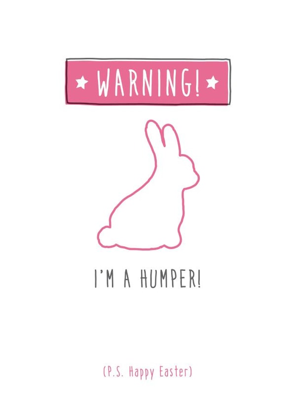 Warning humper Easter Card 4555 created by Prairie Chick Prints