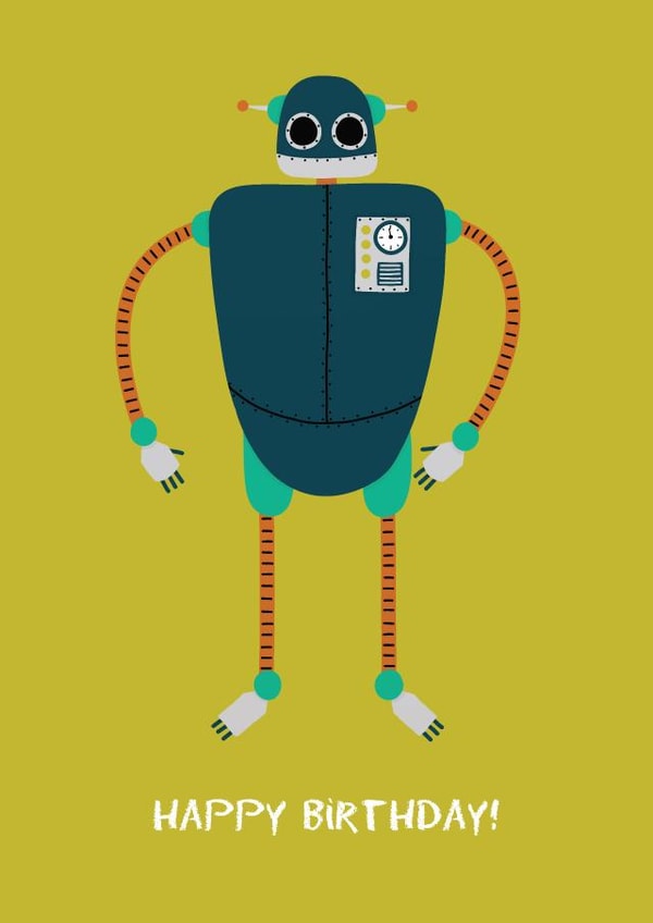 robot birthday Birthday Card 6123 created by Hannah Stevens