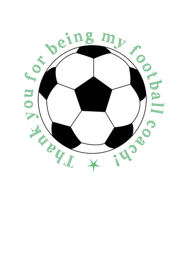 football coach Thank You Card 6827 created by Let's Dream