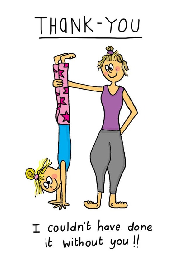 thanks yoga Thank You Card 4630 created by Che Dyer