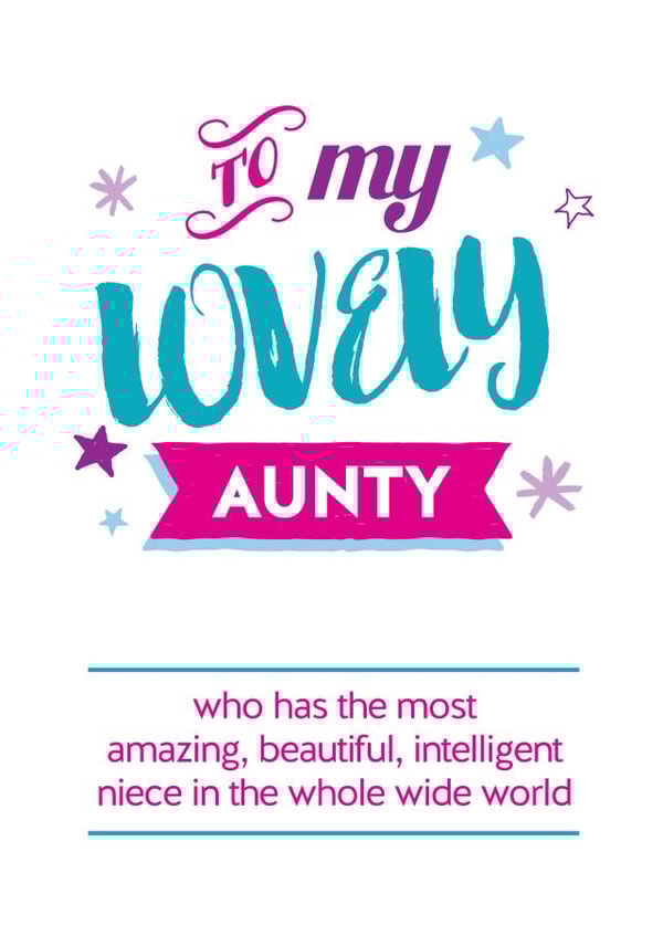 aunty birthday Birthday Card 5073 created by Silly Prints