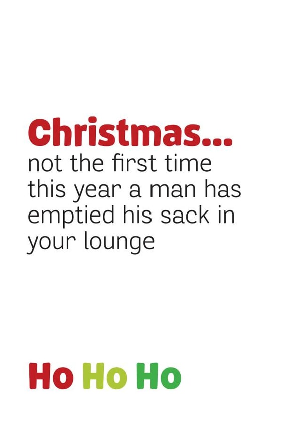 naughty rude Christmas Card 5074 created by Silly Prints