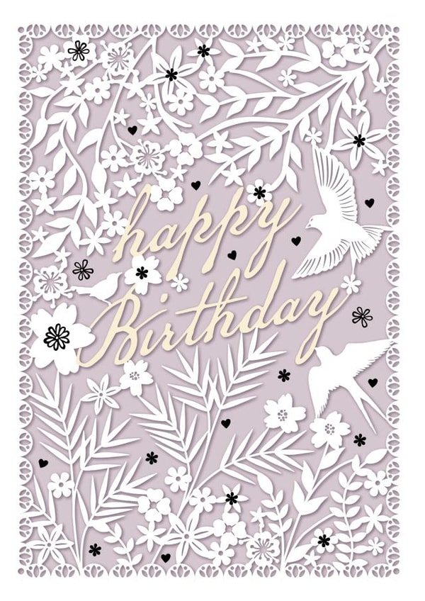 Pretty Birthday Card - Floral - Happy Birthday created by michael cheung
