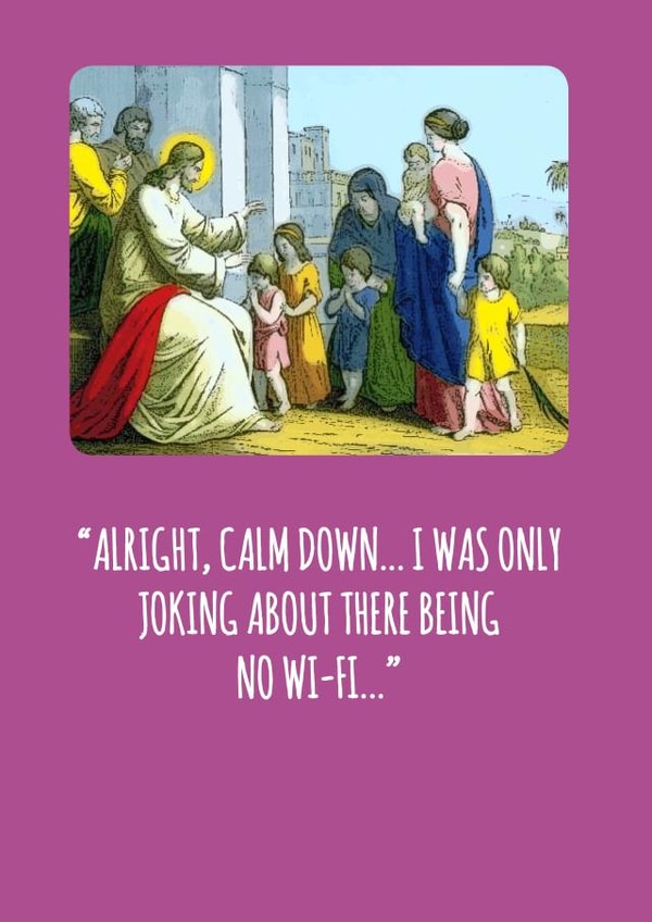 wifi god Humour Card 5342 created by Frankie Whistle