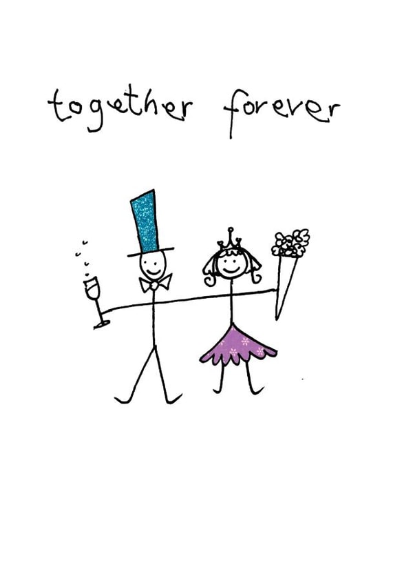 Together forever wedding card created by Greetings by Nibby Williams