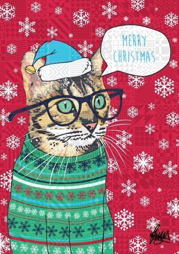 funny jumper Christmas Card 23932 created by Rose Hill Designs
