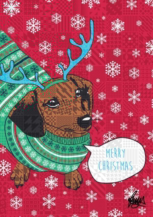 fun funny Christmas Card 23933 created by Rose Hill Designs