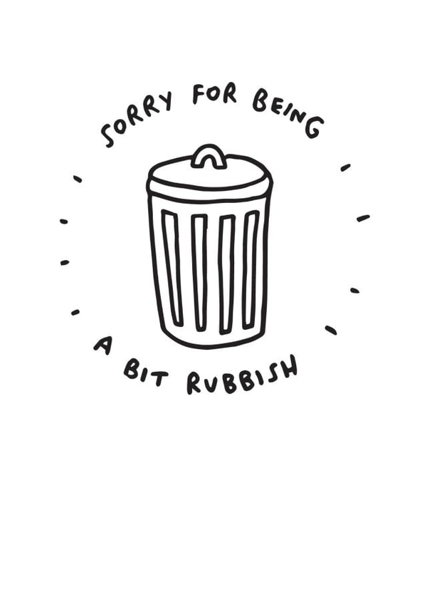 sorry rubbish Sorry Card 5261 created by Veronica Dearly