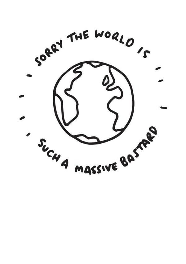 sorry bastard Thinking of you Card 5263 created by Veronica Dearly