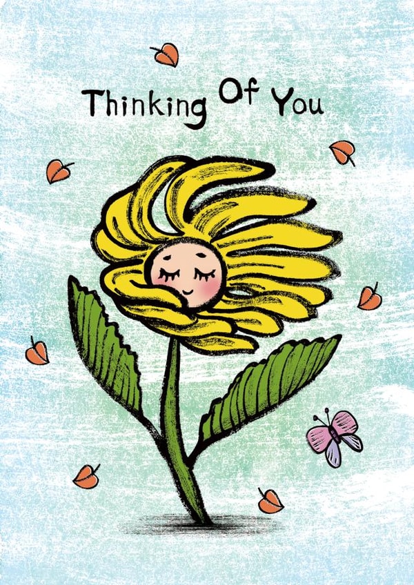 ThinkingOfYou Flowers Thinking of you Card 1499 created by Happy Nut Creations