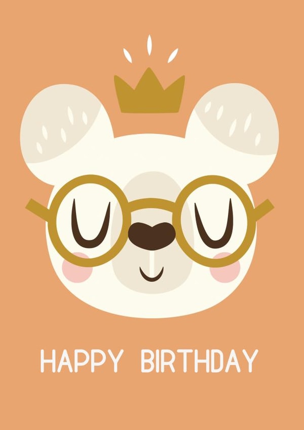 bear glasses Birthday Card 24526 created by Claire Stamper