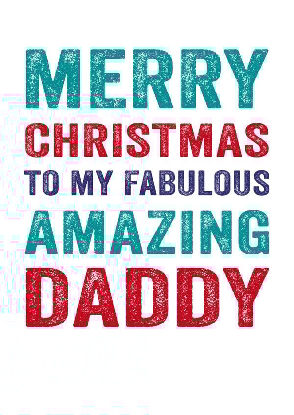daddy Male Christmas Card 26151 created by Do You Punctuate?