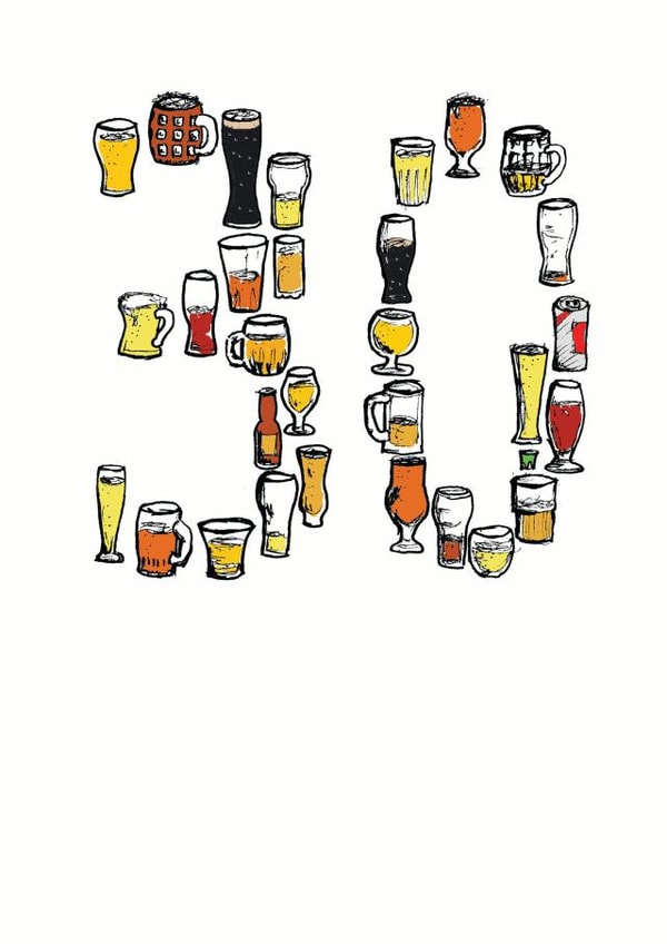 30 30th Birthday Card 6996 created by A Ray of Sunshine Cards