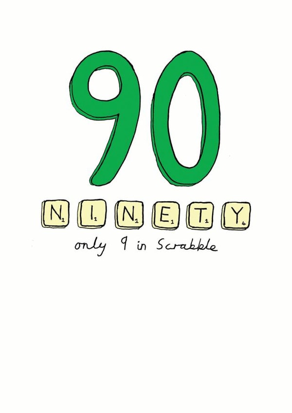 90 90th Birthday Card 7012 created by A Ray of Sunshine Cards