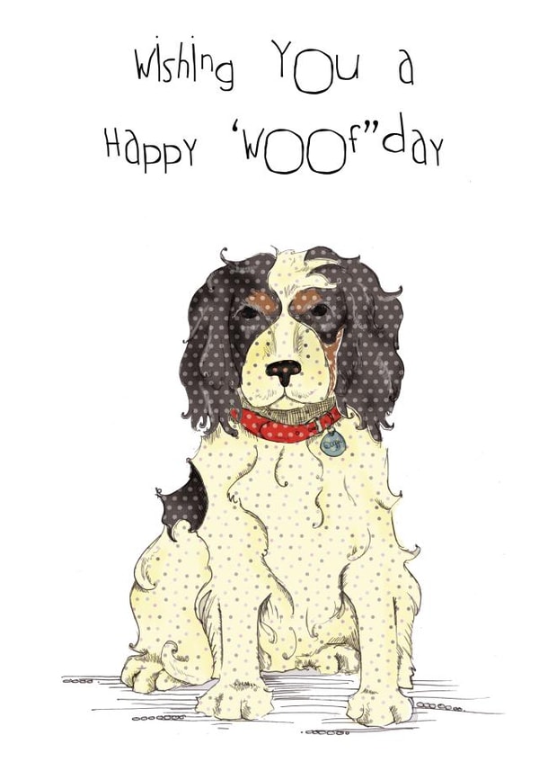 cavalier king Birthday Card 2260 created by Ryland Studios
