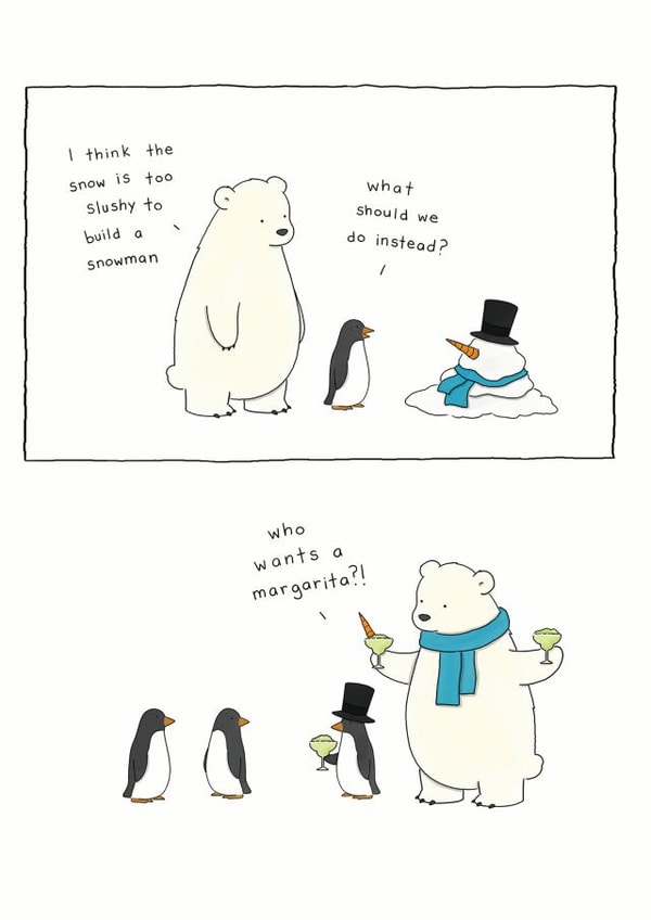 polar bear Christmas Card 6503 created by Redback Cards