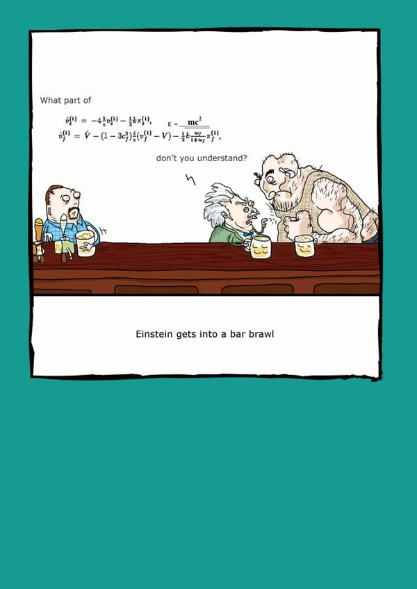 einstein clever Humour Card 28768 created by Redback Cards