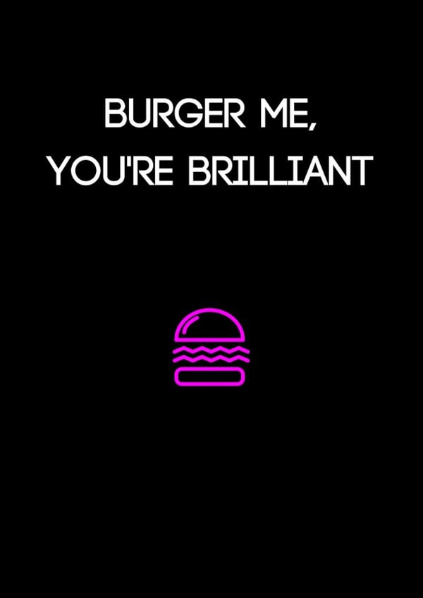 burger friends Love & Friendship Card 6433 created by Cards.Cards.Cards