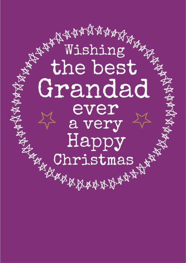 GRANDAD XMAS Christmas Card 25645 created by Always Sparkle