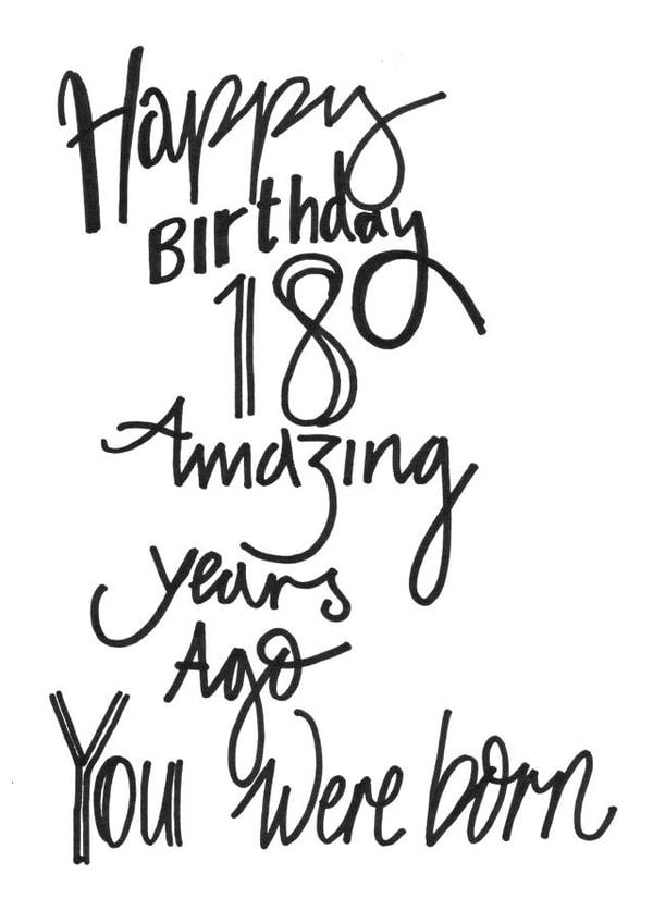 18th birthday Birthday Card 7272 created by Naughty Nice