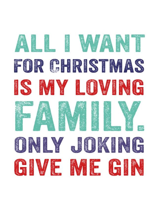 Gin over the Christmas dinner created by Do You Punctuate?