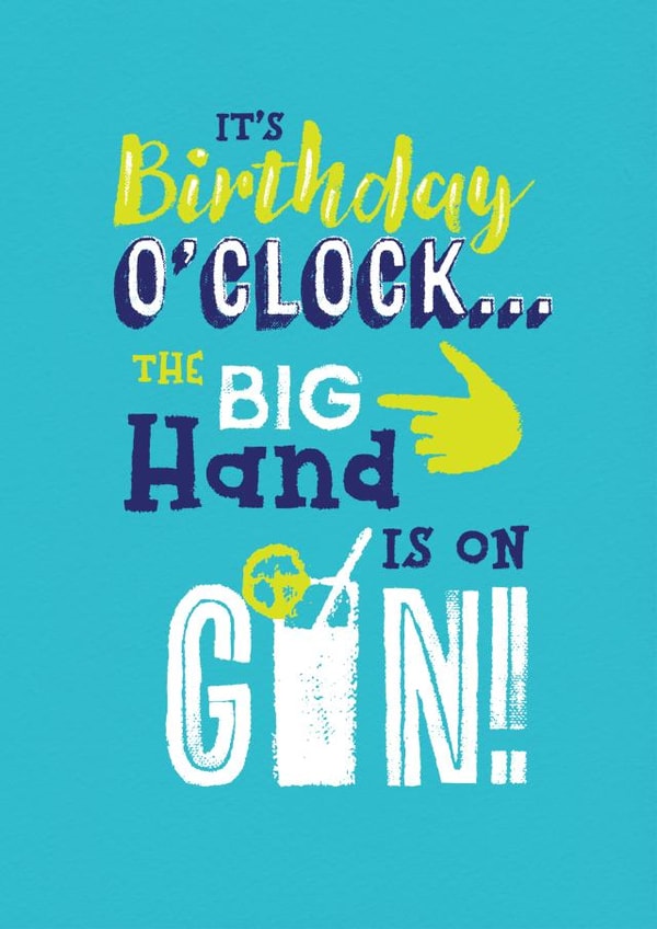 birthday o'clock Birthday Card 6867 created by Unknown Ink