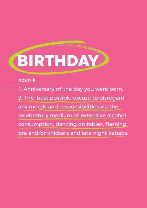 birthday pink Birthday Card 6871 created by Unknown Ink