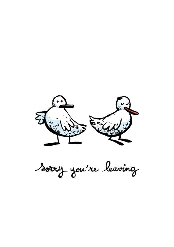 Duck taking a different direction card created by Julien Decaudin