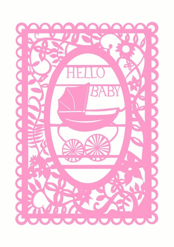 Baby girl New Baby Card 7314 created by Pogofandango