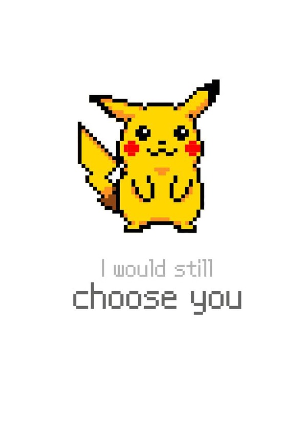 I choose you Pikachu card created by The Cake Thief