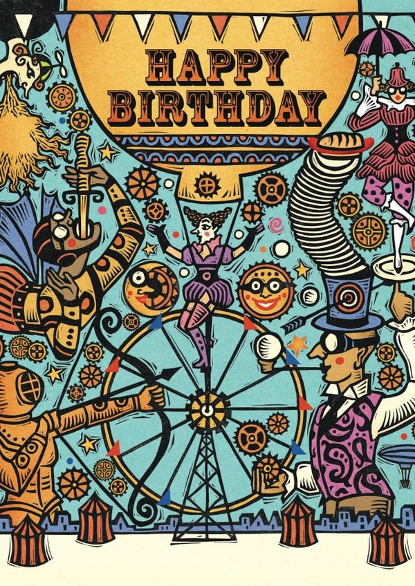 Birthday carnival Birthday Card 24370 created by Sue Todd