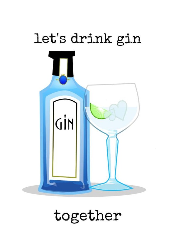 Love Gin Love & Friendship Card 25467 created by Doodle Dot Design Co