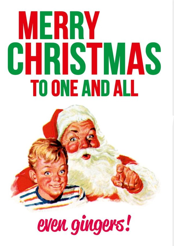 funny gingers Christmas Card 25760 created by Dean Morris Cards