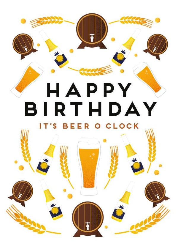 beer alcohol Birthday Card 29484 created by Pepper Pot Studios