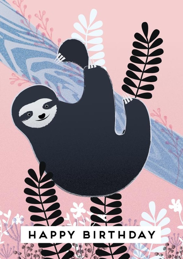 sloth birthday Birthday Card 29489 created by Pepper Pot Studios