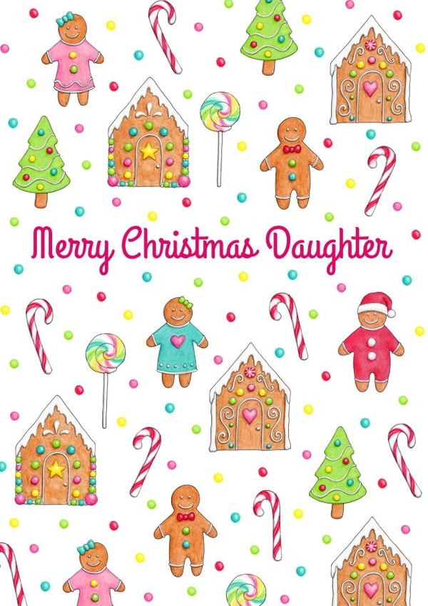 merry daughter Christmas Card 6165 created by Hazel Fisher Creations