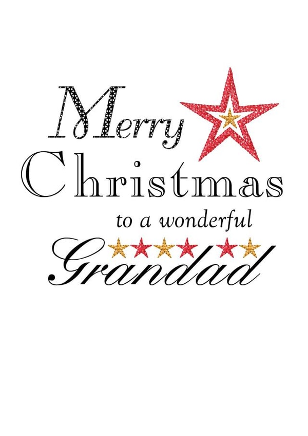 grandad xmas Christmas Card 5830 created by Gellie Design