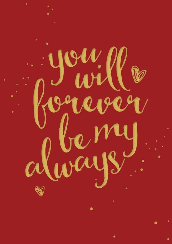 Heartfelt Valentines Day Card - You'll Forever Be My Always created by Mrs Best Paper Co.