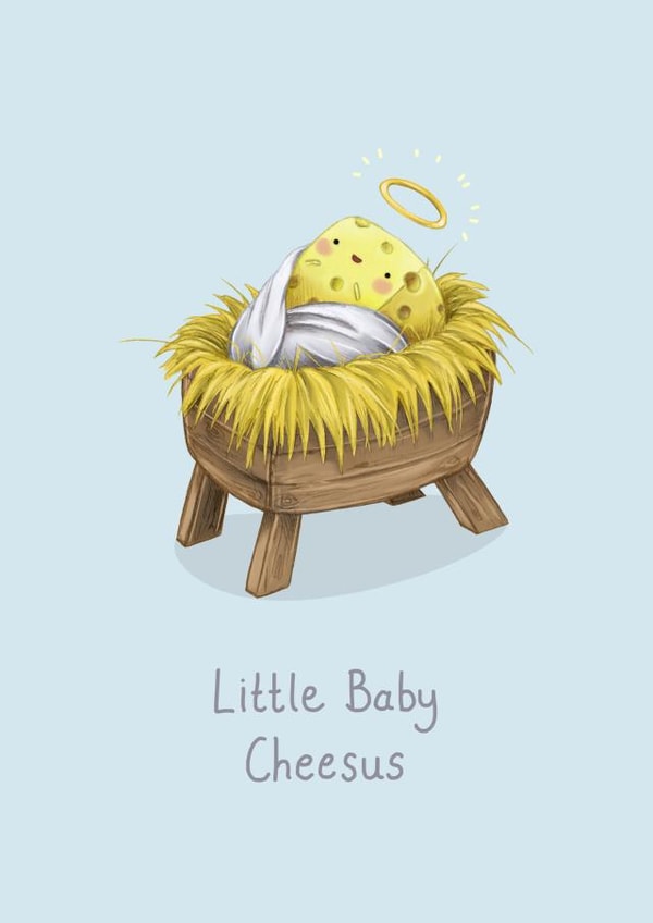 jesus cheesus Christmas Card 1758 created by Katie Corrigan