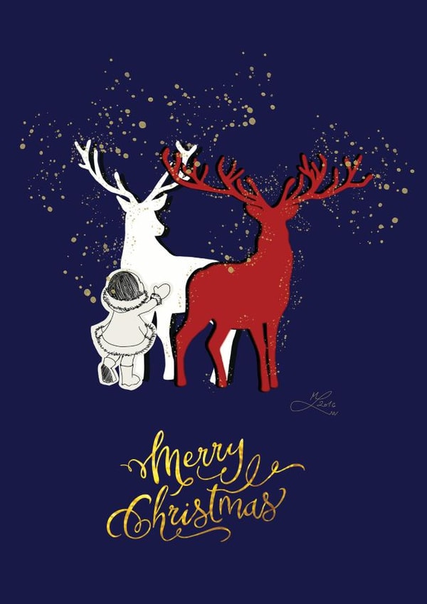 Christmas girl Christmas Card 29249 created by Babybluesnowflake