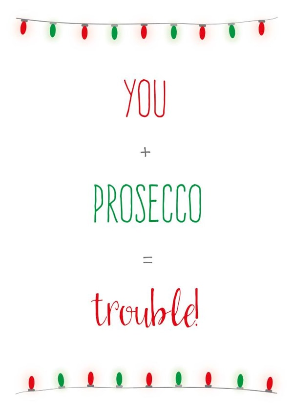 Christmas prosecco Christmas Card 26856 created by Caryl Halstead