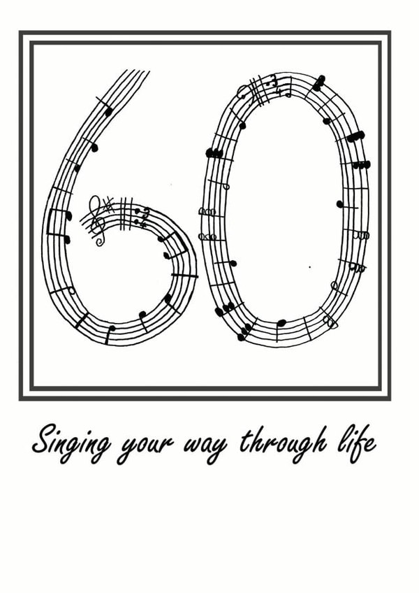 60 60th Birthday Card 7016 created by A Ray of Sunshine Cards