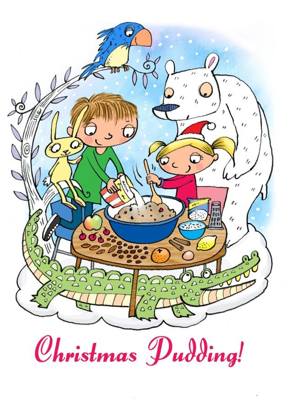 christmas pudding Christmas Card 25272 created by Beccy Blake