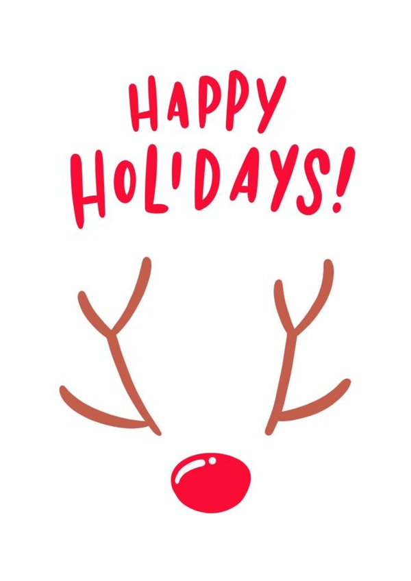 Happy Holidays from Your Friend Rudolph created by Marla Makes Stuff