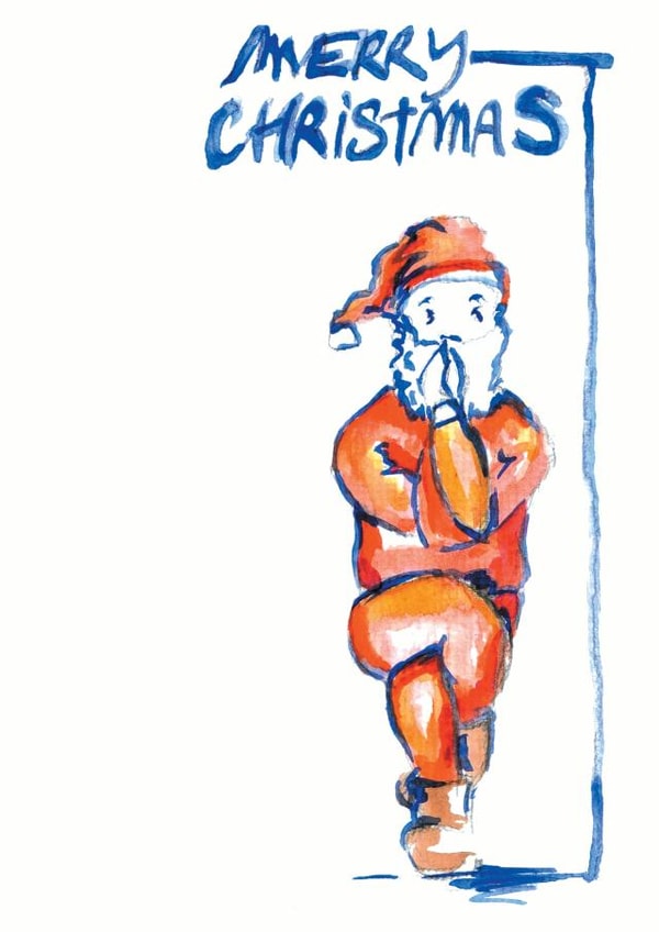 red bikram Christmas Card 29584 created by Flo Le B.