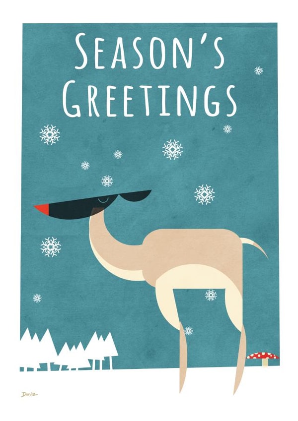 reindeer Male Christmas Card 23735 created by Daviz