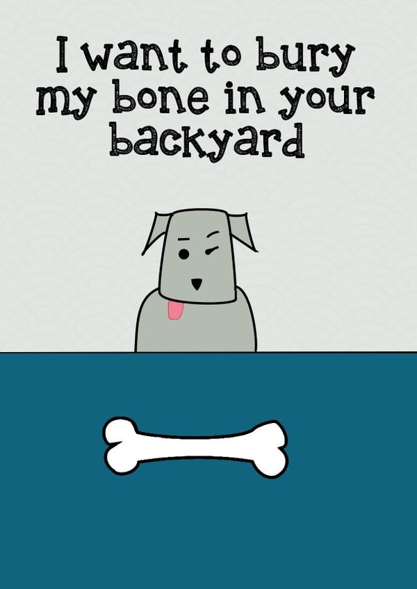 rude anniversary Valentines Day Card 1352 created by Pottsy Prints