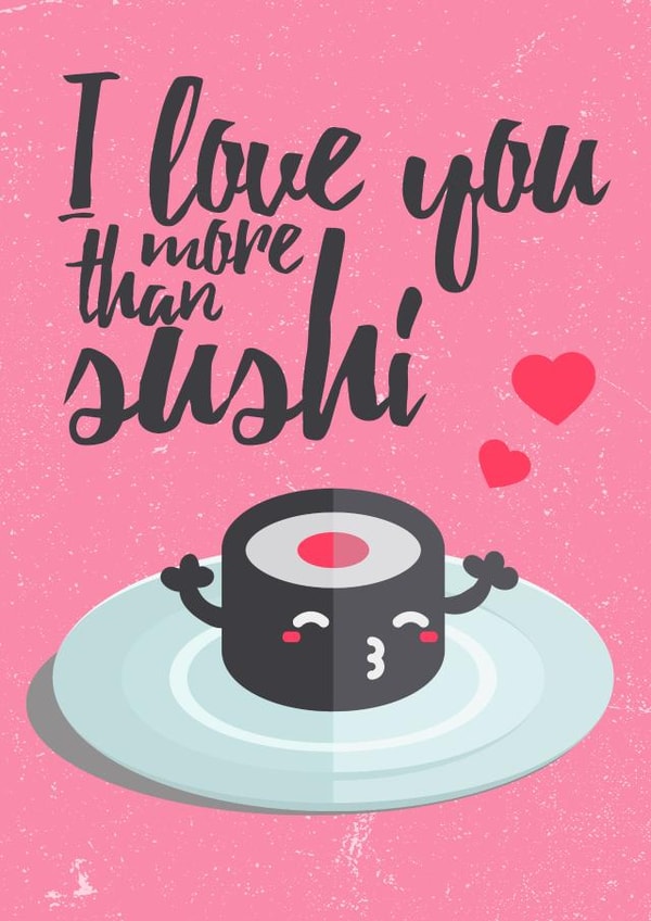 love sushi Love & Friendship Card 24839 created by Mellamopersona
