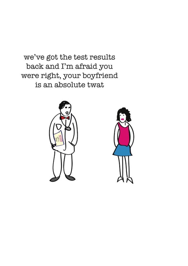 rude twat Sorry Card 5359 created by Frankie Whistle