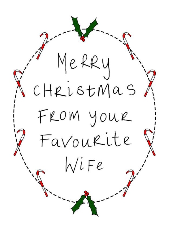 merry favourite Christmas Card 6140 created by Rachel Storey Illustration
